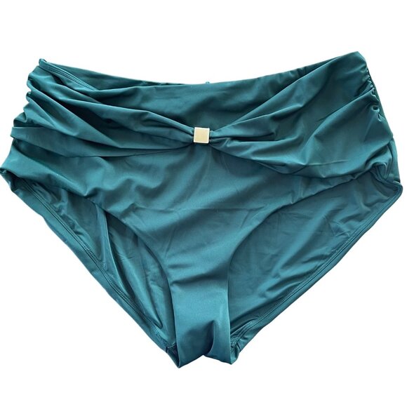 Andie The Dalia Bikini Bottom Green Sz XL High Waisted - Picture 3 of 8